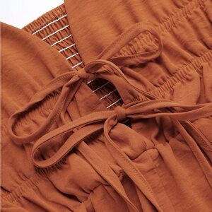 CIDER tie front orange romper sz 6